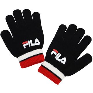 フィラ(FILA)のFILA フィラ 子供用手袋 キッズ手袋 のびのび5本指★ブラック【新品】(手袋)