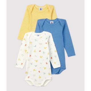 プチバトー(PETIT BATEAU)のrito様専用18m 長袖ボディ3枚組 動物プリント(肌着/下着)