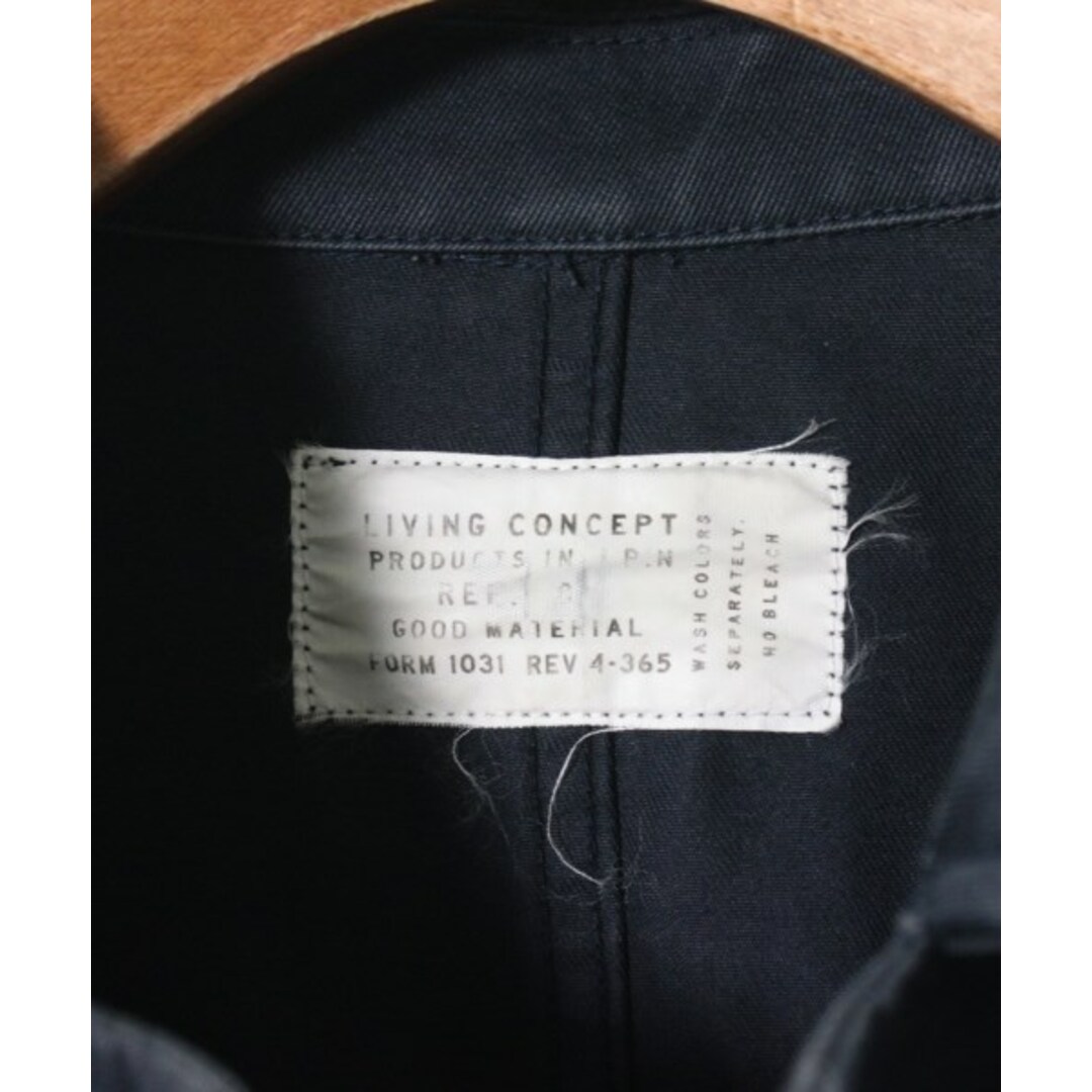 LIVING CONCEPT(リビングコンセプト)のLIVING CONCEPT リビングコンセプト カバーオール 2(M位) 紺 【古着】【中古】 メンズのジャケット/アウター(カバーオール)の商品写真