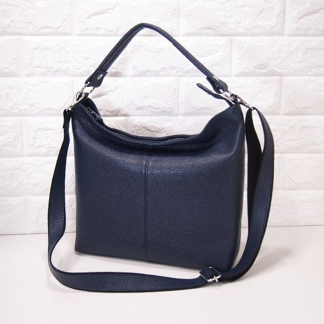 ★ハンドメイド★日本製★牛革★２ＷＡＹショルダーバッグ★新品★ネイビー色★