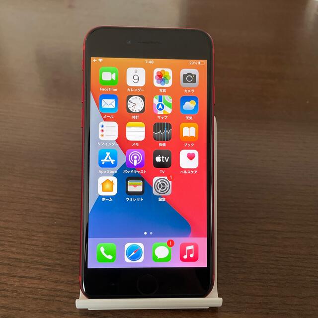 スマートフォン本体iPhone se 第二世代　本体　レッド　64㎇　SIMフリー