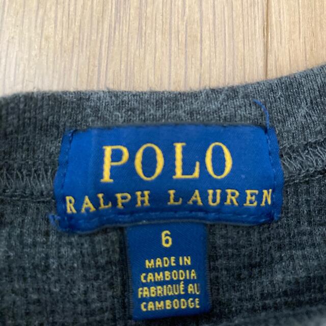 POLO RALPH LAUREN(ポロラルフローレン)のラルフローレン 6 ワッフル長袖シャツ キッズ/ベビー/マタニティのキッズ服男の子用(90cm~)(Tシャツ/カットソー)の商品写真