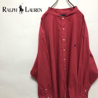 ラルフローレン(Ralph Lauren)のラルフローレン　ビッグシルエット  ノーカラーシャツ　長袖　古着　メンズ(シャツ)