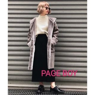 ページボーイ(PAGEBOY)のページボーイ　フェイクムートンリバーシブルコート(ムートンコート)