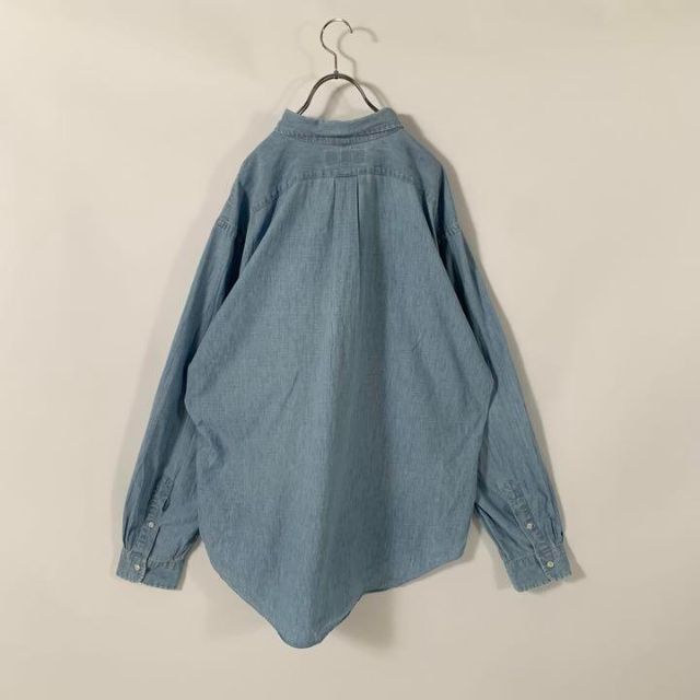 Ralph Lauren(ラルフローレン)のラルフローレン　シャンブレー　シャツ　長袖　青　90s 2XL 古着　ゆるだぼ メンズのトップス(シャツ)の商品写真