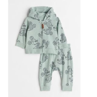 エイチアンドエム(H&M)のH&M Micky ミッキー コラボ スウェット パーカー セットアップ 70(トレーナー)