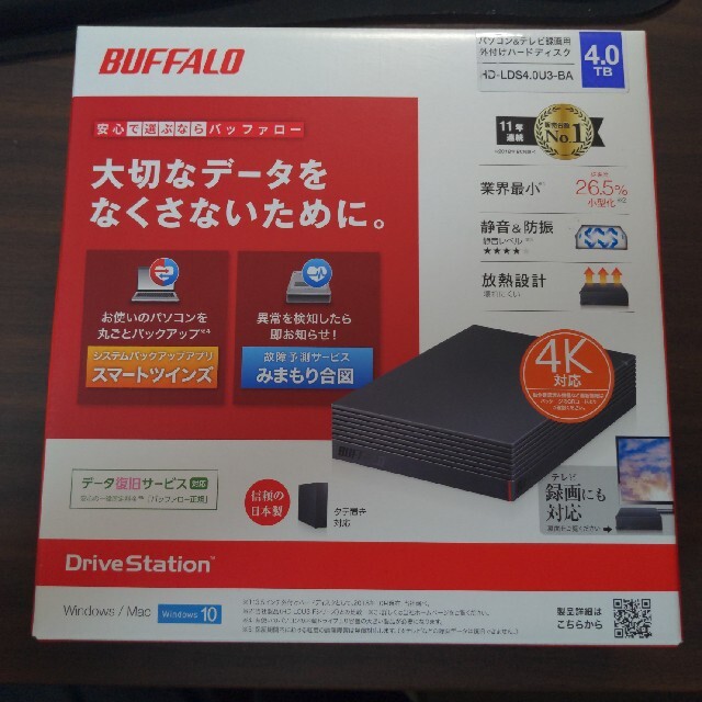 BUFFALO 外付けHDD HD-LDS4.0U3-BA40000GBUSB20