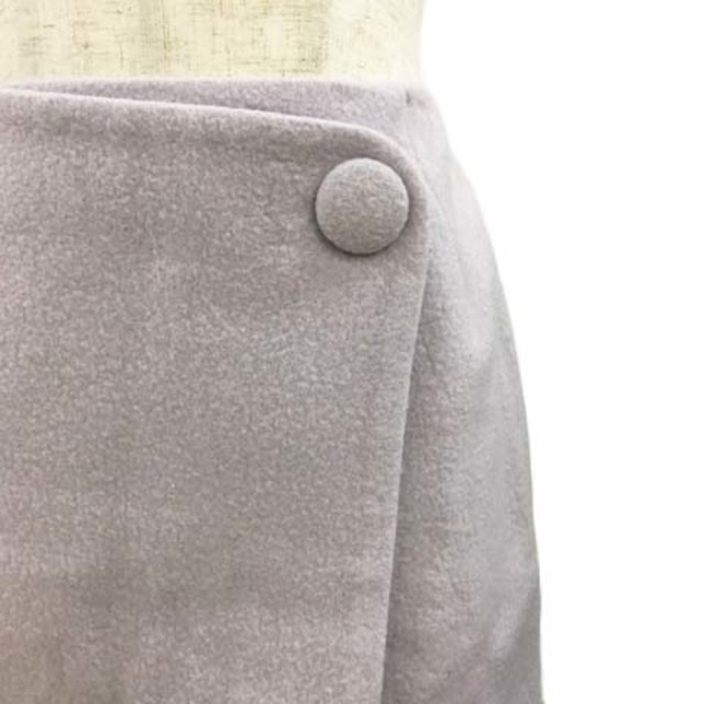 WILLSELECTION(ウィルセレクション)のウィルセレクション スカート 台形 タック ミニ ボア 無地 ウール S 紫 レディースのスカート(ミニスカート)の商品写真