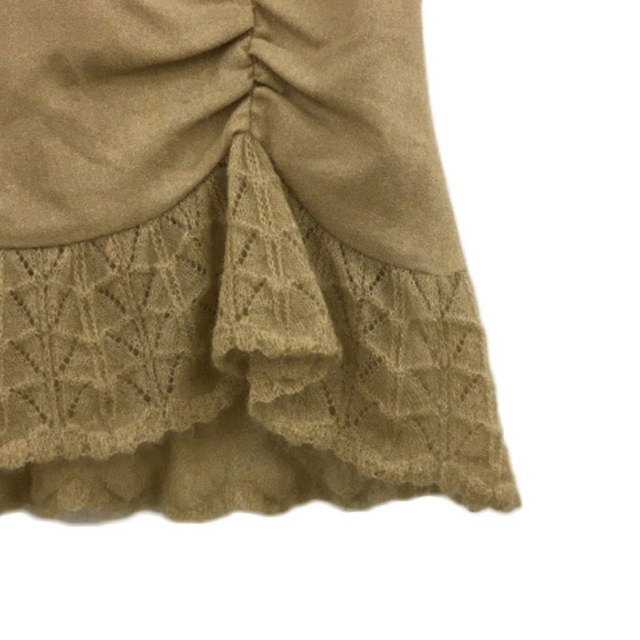 CLATHAS(クレイサス)のクレイサス スカート フレア マーメイド 膝丈 ウール モヘヤ 36 ベージュ レディースのスカート(ひざ丈スカート)の商品写真