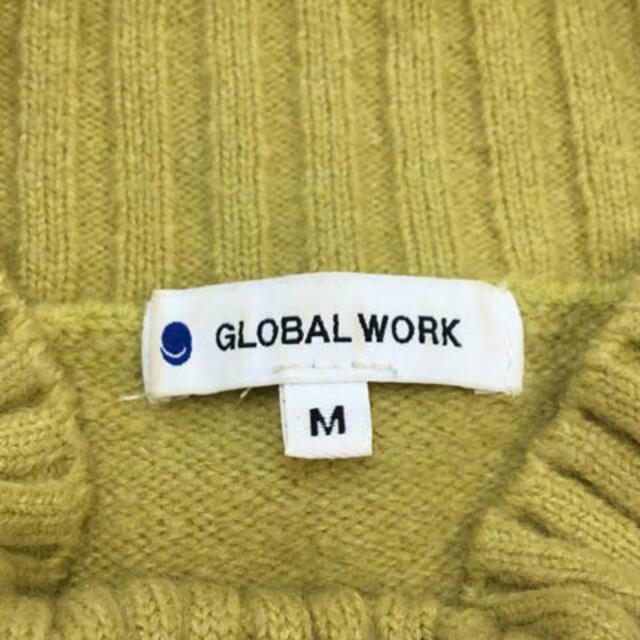 GLOBAL WORK(グローバルワーク)のグローバルワーク セーター ニット プルオーバー ハイネック 長袖 M 黄 レディースのトップス(ニット/セーター)の商品写真