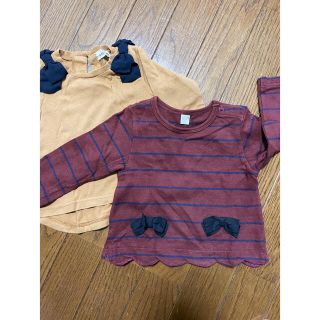 ブランシェス(Branshes)のリボントップス 2枚セット(シャツ/カットソー)