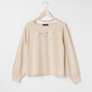 ラブトキシック(lovetoxic)の新品未使用 ラブトキシック チョーカー風Tシャツ ベージュ ロンT 160 L(Tシャツ/カットソー)