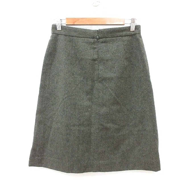 Spick & Span(スピックアンドスパン)のスピック&スパン プリーツスカート ワンボックス ひざ丈 ウール 38 緑 レディースのスカート(ひざ丈スカート)の商品写真