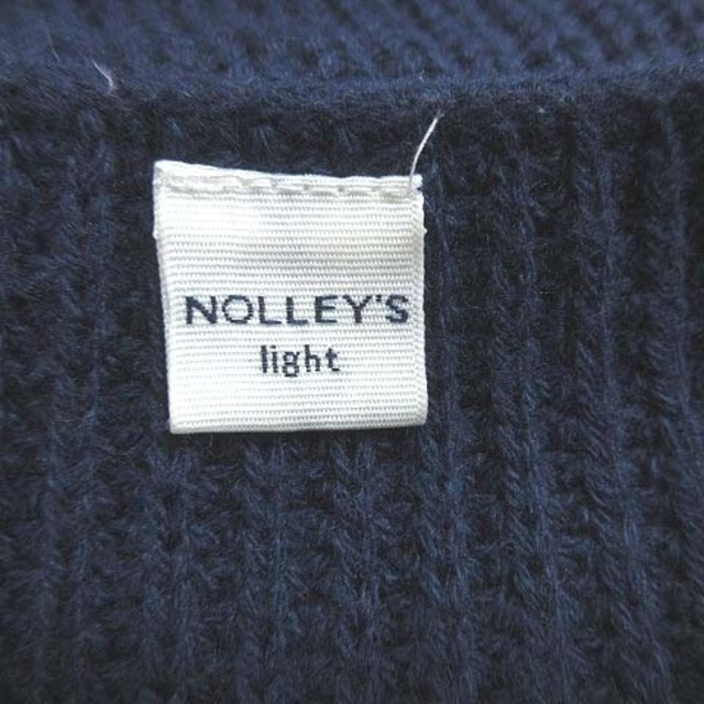 NOLLEY'S(ノーリーズ)のノーリーズ light リブニット セーター 長袖 Vネック 38 紺 ネイビー レディースのトップス(ニット/セーター)の商品写真