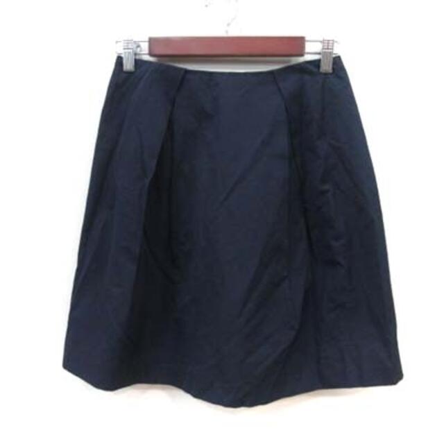 le.coeur blanc(ルクールブラン)のルクールブラン フレアスカート ギャザー ひざ丈 38 紺 ネイビー /YI レディースのスカート(ひざ丈スカート)の商品写真