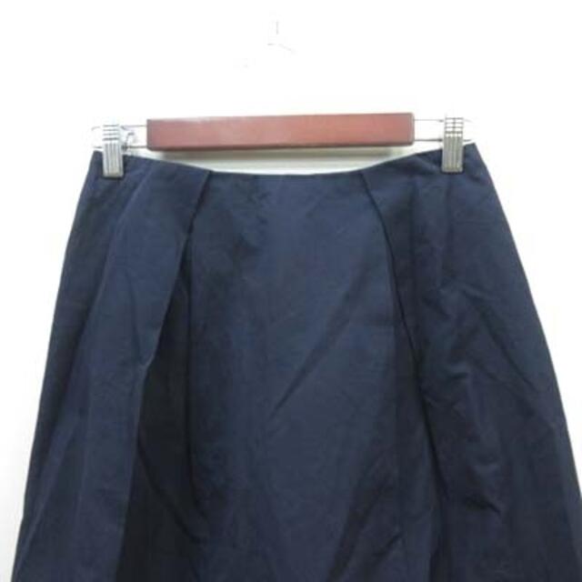 le.coeur blanc(ルクールブラン)のルクールブラン フレアスカート ギャザー ひざ丈 38 紺 ネイビー /YI レディースのスカート(ひざ丈スカート)の商品写真