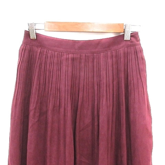 NATURAL BEAUTY(ナチュラルビューティー)のナチュラルビューティー フレアスカート ひざ丈 フェイクスエード 38 紫 レディースのスカート(ひざ丈スカート)の商品写真