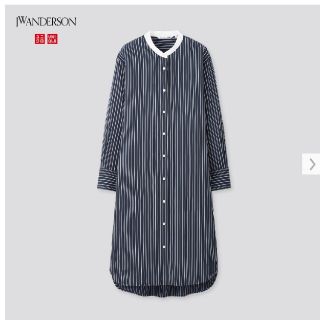 ユニクロ(UNIQLO)のUNIQLOレーヨンスタンドカラーシャツワンピース(ロングワンピース/マキシワンピース)