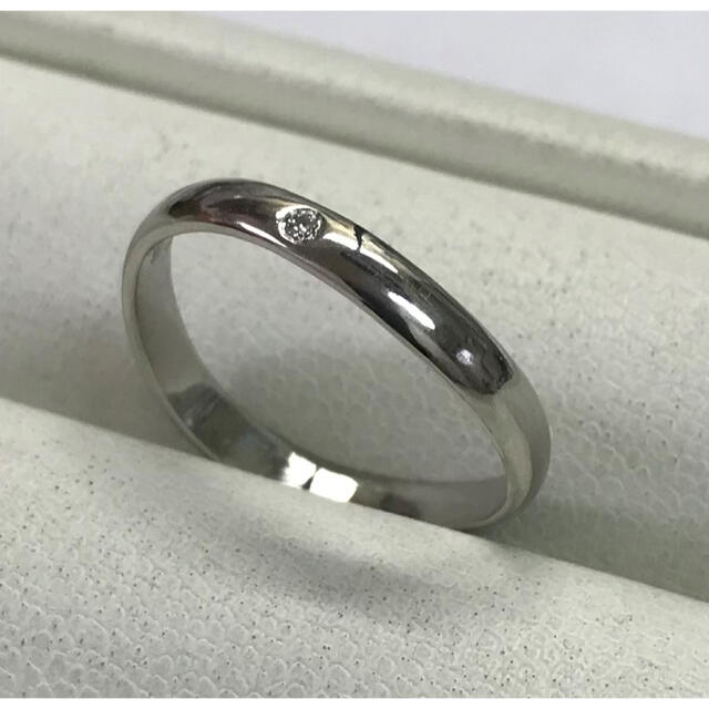 ★サイズ18号★プラチナPt900/ダイヤモンド・ウェーブデザインリング0.02 レディースのアクセサリー(リング(指輪))の商品写真