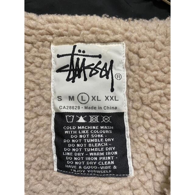 STUSSY(ステューシー)の【刺繍ロゴ】STUSSY  ボアフリース　ジップアップ　ブルゾン　ジャケット メンズのジャケット/アウター(ブルゾン)の商品写真