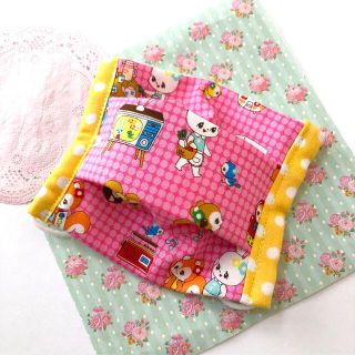 レトロ可愛いプリーツマスク★SSサイズ★キッズサイズ★はいから横丁★ハンドメイド(ファッション雑貨)