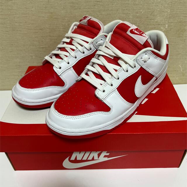 NIKE DUNK LOW CHAMPIONSHIP RED 29cm靴/シューズ