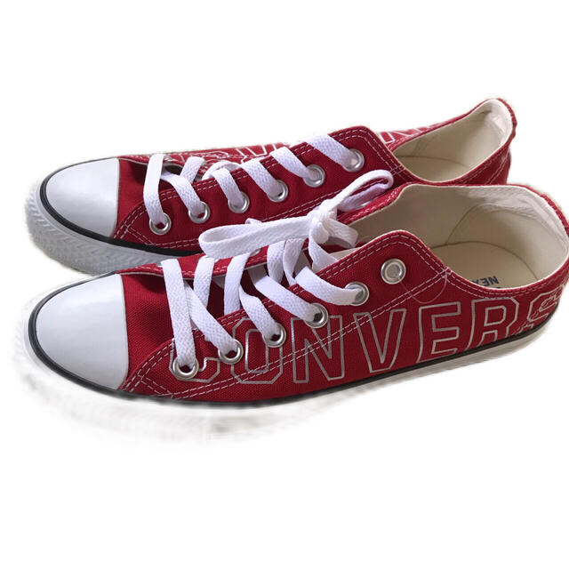 CONVERSE(コンバース)のレア　シルバーロゴ　赤コンバーススニーカー レディースの靴/シューズ(スニーカー)の商品写真