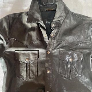 DOLCE&GABBANA - ドルチェ&ガッバーナ レザーシャツの通販 by まあ's