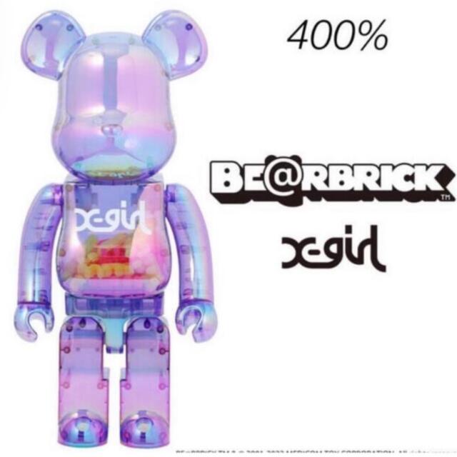 BE@RBRICK X-girl CLEAR PURPLE 400%