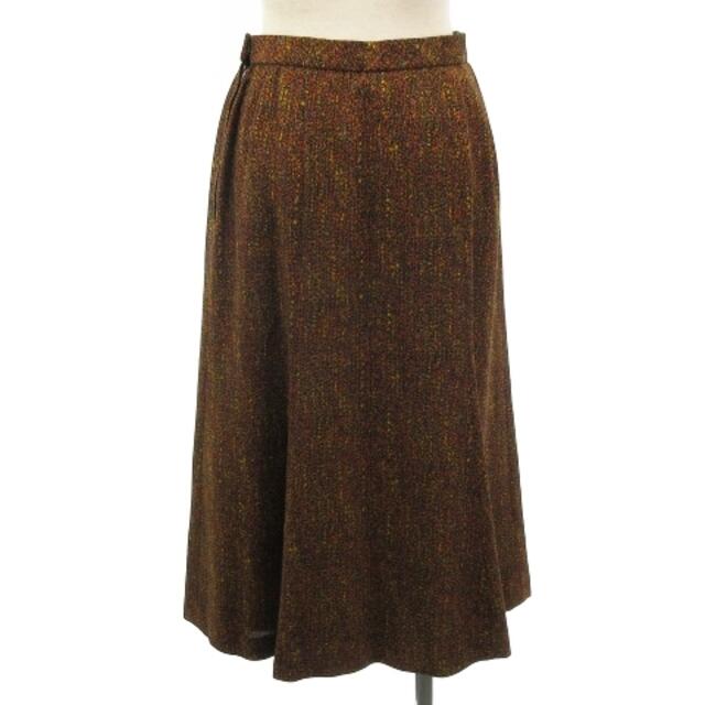leilian(レリアン)のレリアン レトロ セットアップ ジャケット スカート 総柄 茶 ブラウン 11 レディースのスカート(その他)の商品写真
