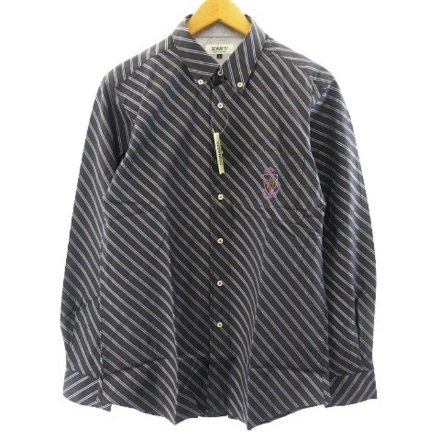 other - スキャッティ SCHIATTI タグ付き ストライプシャツ グレー パープル Lの通販 by ベクトル ラクマ店|アザーならラクマ other - スキャッティ SCHIATTI タグ付き ストライプシャツ グレー パープル Lの通販 by ベクトル ラクマ店|アザーならラクマ