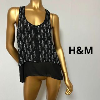 エイチアンドエム(H&M)の【2222】H&M ノースリーブ シースルー シャツ(シャツ/ブラウス(半袖/袖なし))