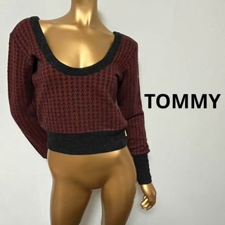 トミーガール(tommy girl)の【2223】Tommy Girl 千鳥柄 ショート丈 ニット(ニット/セーター)