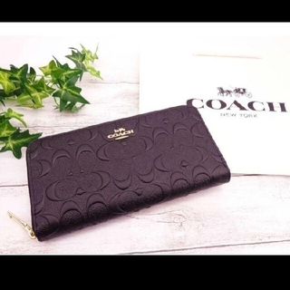 コーチ(COACH)の新品  COACH 長財布  黒 レディース メンズ(財布)