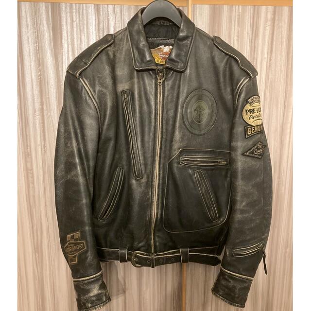 Harley Davidson(ハーレーダビッドソン)のHARLEY DAVIDSON ダメージ加工　革ジャン　ビックロゴ‼️ メンズのジャケット/アウター(レザージャケット)の商品写真