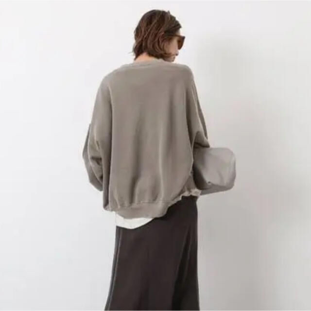 Deuxieme Classe wear out sweat カーキ - トレーナー/スウェット