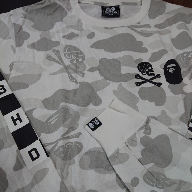 メンズBAPE × NEIGHBORHOOD CAMO TEE WHITE - Tシャツ/カットソー(七分