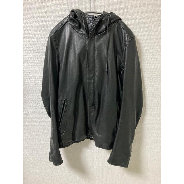 URBAN RESEARCH(アーバンリサーチ)のURBAN RESEARCH HOOD LEATHER BLOUSON 38 メンズのジャケット/アウター(レザージャケット)の商品写真