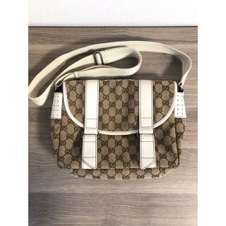 グッチ(Gucci)のグッチ　ショルダーバッグ　キャンバス　ベージュ(ショルダーバッグ)