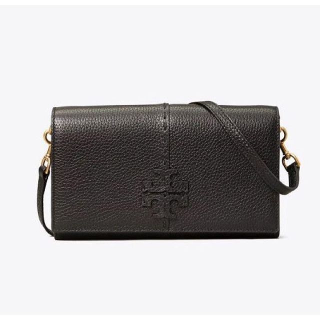 Tory Burch(トリーバーチ)の【新品】トリーバーチMCGRAW WALLET CROSSBODY 黒 レディースのバッグ(ショルダーバッグ)の商品写真