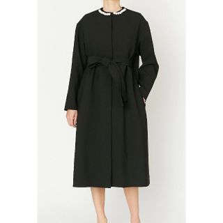 バーニーズニューヨーク(BARNEYS NEW YORK)のYOKO CHAN ヨーコチャン　パールボリュームコート(ロングコート)