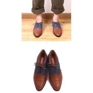 【新品】トラッドシューズ ブラウン 21.5cm～22cm (表記22.5cm)(ローファー/革靴)