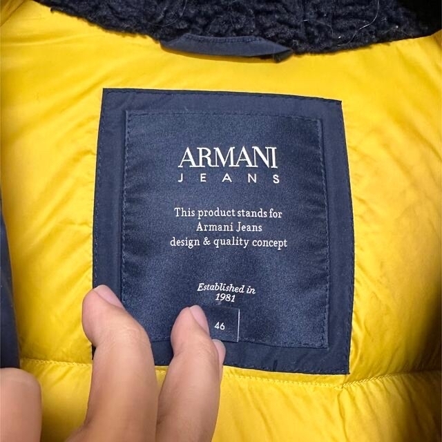 ARMANI JEANS(アルマーニジーンズ)の美品　ARMANIダウンジャケット メンズのジャケット/アウター(ダウンジャケット)の商品写真