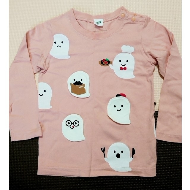 おばけTシャツ　ロンT　サイズ95 キッズ/ベビー/マタニティのキッズ服女の子用(90cm~)(Tシャツ/カットソー)の商品写真