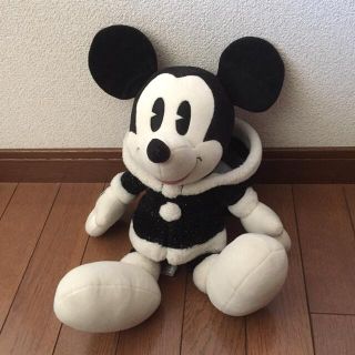 ミッキーマウス(ミッキーマウス)のディズニー ミッキー フード付き ぬいぐるみ ゆきんこ 冬仕様(ぬいぐるみ)