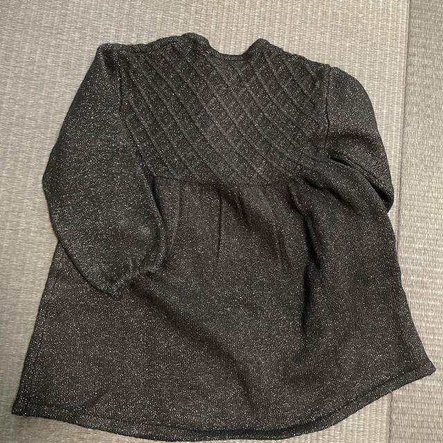 ZARA KIDS(ザラキッズ)のザラキッズ　ラメニットワンピース キッズ/ベビー/マタニティのキッズ服女の子用(90cm~)(ワンピース)の商品写真