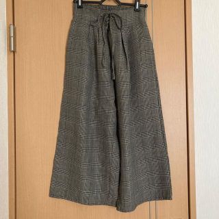 グレンチェック柄　ワイドパンツ　女児 150(パンツ/スパッツ)