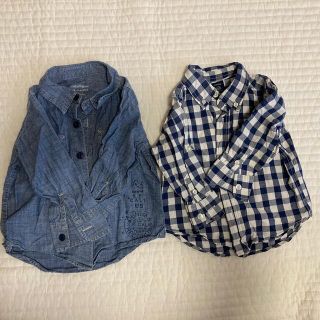 ベビーギャップ(babyGAP)のデニムシャツ　チェックシャツ　２枚セット(シャツ/カットソー)