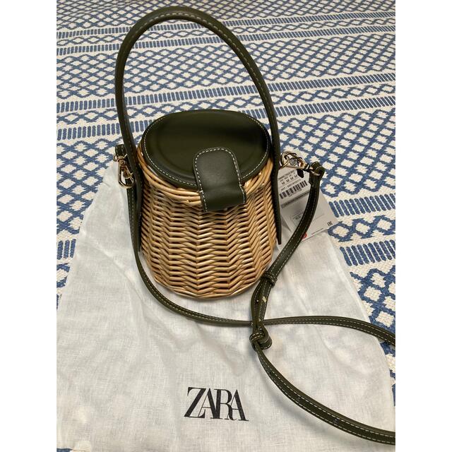 ZARA ラタン　カゴ　ショルダーBAG 新品