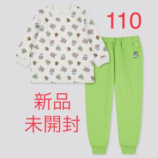 ユニクロ(UNIQLO)の残り1個【新品】ユニクロ こぐまちゃん キルトパジャマ 110 絵本 長袖(パジャマ)